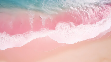 Fototapeta premium Aerial view of beautiful beach, simple, calm composition in clear blue