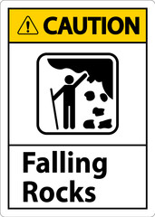 Caution Sign, Park Sign and Guide Sign, Falling Rocks