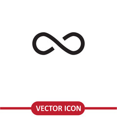  Infinity vector icon, simple illustration for web site and mobile app on white background..eps