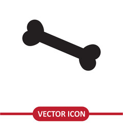 Bone icon vector. simple flat illustration on white background..eps