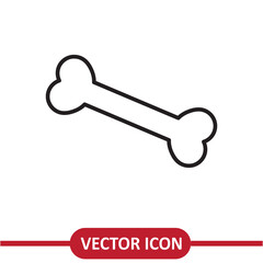 Bone icon vector. simple flat liner illustration on white background..eps