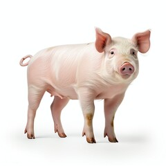 a pig, studio light , isolated on white background