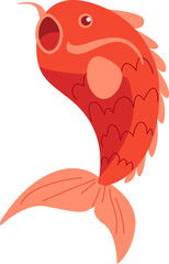 Koi Fish Illustration Object 
