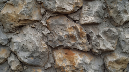 Stone surface close-up, rough organic textures, natural gray and brown tones