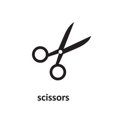 scissors icon vector , cutting scissors flat simple illustration on white background..eps