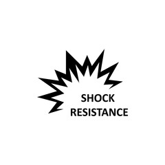  shock resistance icon, simple flat illustration on white background..eps