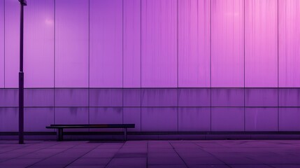 purple hall in the night