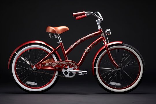 retro bicycle on a dark background