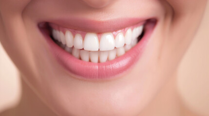 Obraz premium Dental care, female smile after teeth whitening