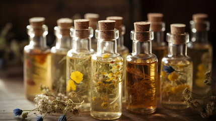 Homeopathic Herbal Oil Bottles