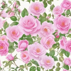 pink roses background generative ai