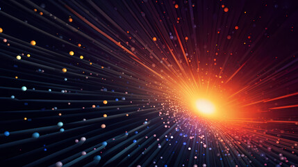 Naklejka premium Abstract bokeh lights background, blurred bokeh effect, holiday decoration background