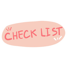 Check list 
