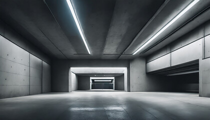 Modern car vehicle underground garage storage