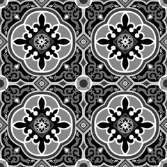 Seamless Portuguese and Spain luxury modern style abstract colorful ancient traditional design.