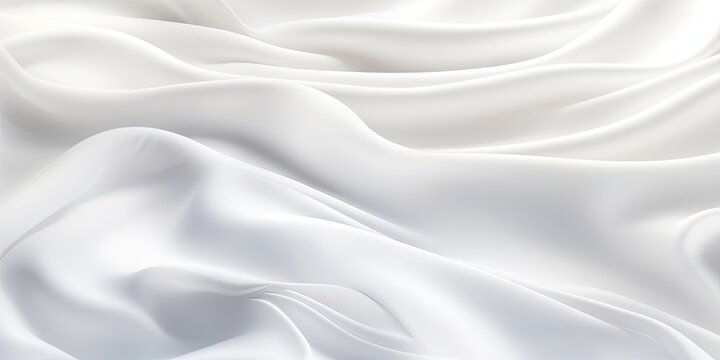 White silk with flowing waves creating a delicate texture. Vertical wedding decor background image.