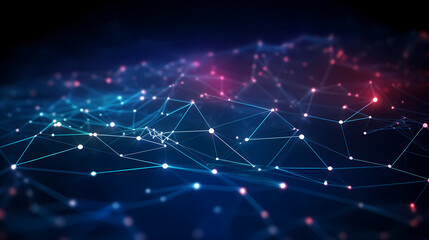 Digital technology particles abstract background, abstract analysis visualization