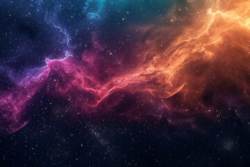 colorful abstract nebula space background - obrazy, fototapety, plakaty