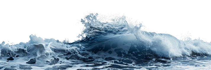Wave, transparent background, isolated image, generative AI