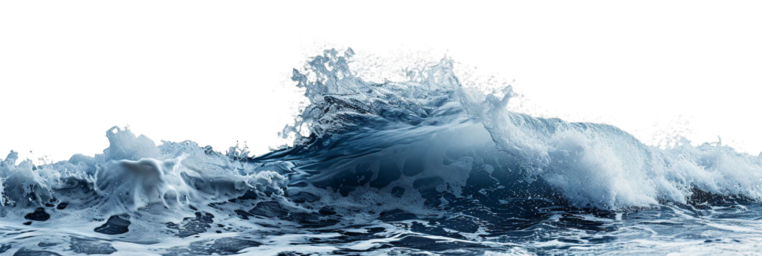 Wave, transparent background, isolated image, generative AI