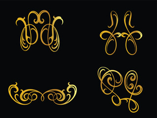 Calligraphic Design Elements Decorative Divider Elements