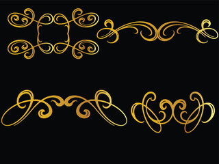 Decorative Divider Elements Calligraphic Design Elements.