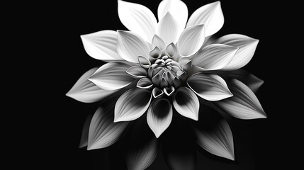 美しい花の黒のモノクローム背景