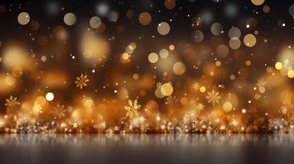 Fototapeta na wymiar Festive snowflake background with beautiful design and space for text
