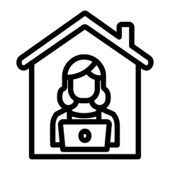 work from home icon