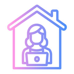 work from home icon