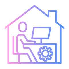 work from home icon