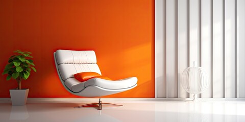 Modern armchair in a stylish room interior