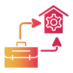 Obraz premium work from home icon