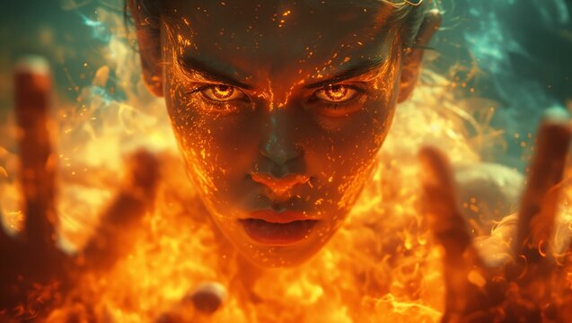 Humans with supernatural powers, fire element