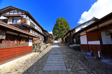 Magome-juku (Nakasendo) a Rustic stop on a feudal-era route at Magome, Nakatsugawa, Gifu, Japan
