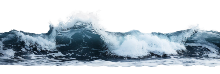 Wave, transparent background, isolated image, generative AI