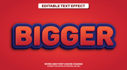 Stylist 3D Bold Fully Editable Text Effect - Bigger