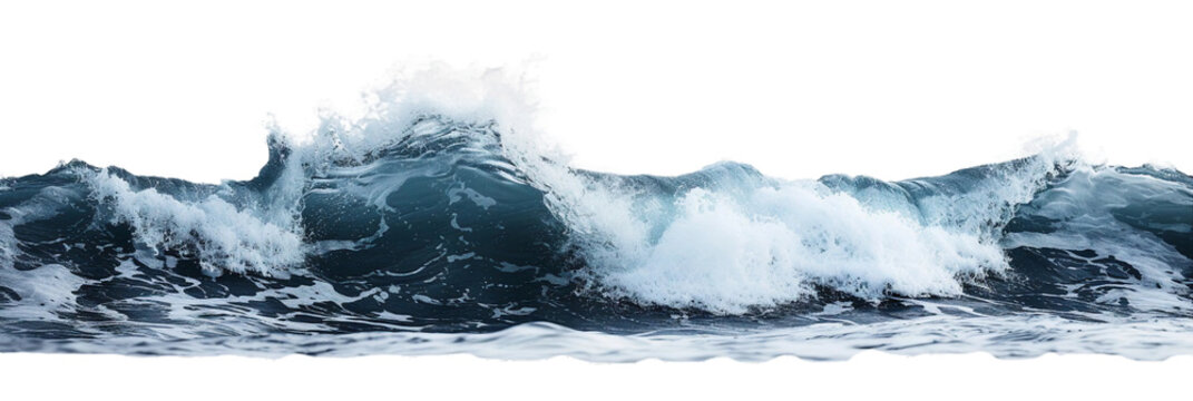 Wave, transparent background, isolated image, generative AI