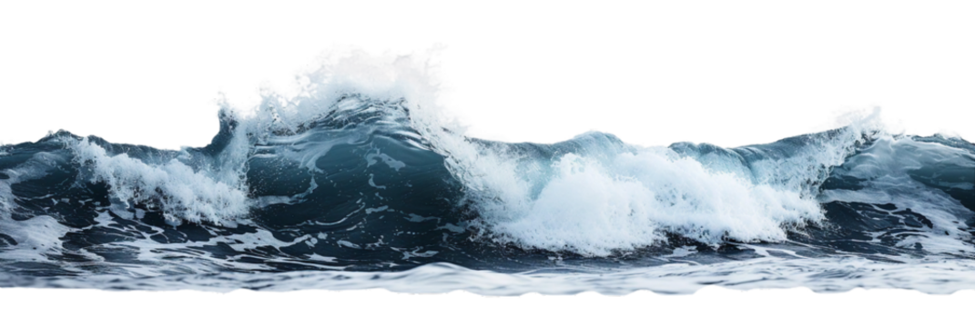 Wave, transparent background, isolated image, generative AI