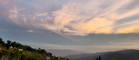 sunset in the mountains
