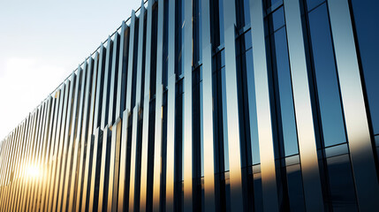 Fototapeta premium Abstract polygonal building exterior design, conceptual architectural design