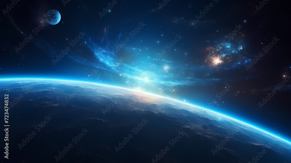 Poster digital technology universe earth abstract graphics poster web page ppt background