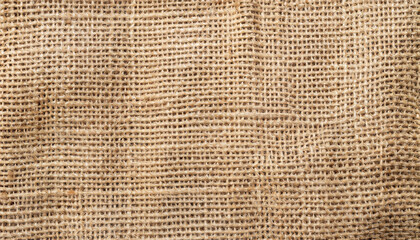Burlap sack background and texture, brown fabric bag backing with copy space