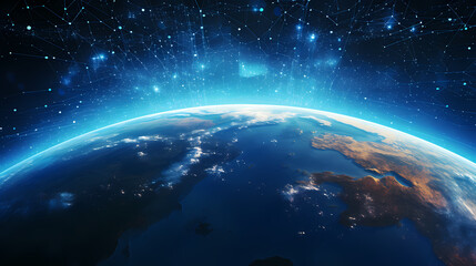Obraz premium Admire our beautiful Earth from the vastness of space