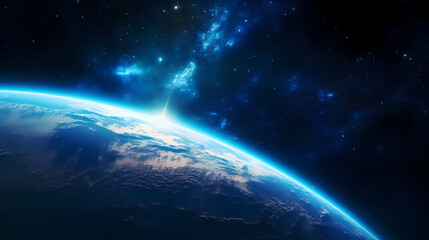Fototapeta premium Admire our beautiful Earth from the vastness of space