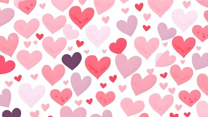 Seamless background with hearts valentine day love concept
