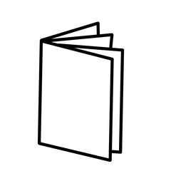 Brochure line icons set