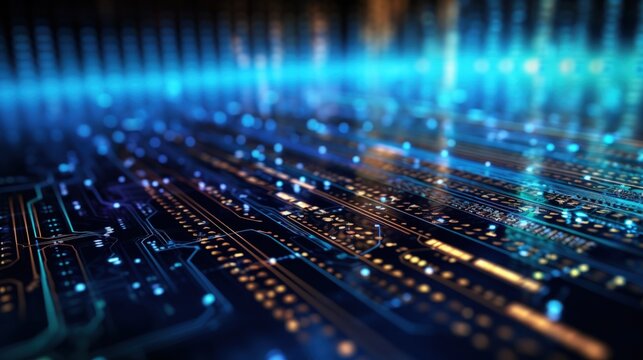 Abstract technology programing background. Generate AI image