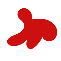 Red abstract shape vector
