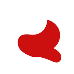 Red abstract shape vector